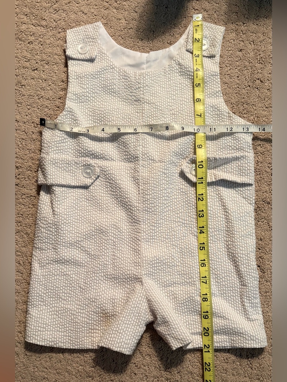 The Beaufort Bonnet Company White Textured Boys' One-Piece Romper